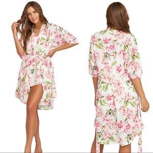 𝅺show Me Your Mumu Brie Floral Kimono Robe OS